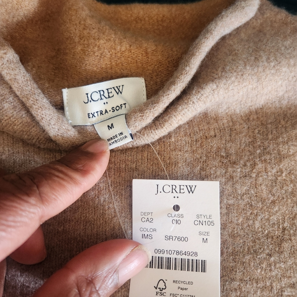 JCrew Sweater. Medium. Beige Color Block - Picture 5 of 7